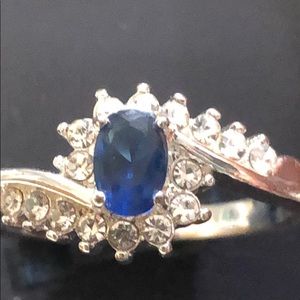 Size 8 blue genuine  crystal sapphire